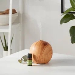 Project 62 10 100ml Woodgrain Ultrasonic Diffuser Plus 5ml Eucalyptus Essential Oil Kit - Project 62™