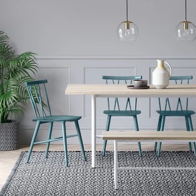 Set Of 2 Becket Metal X Back Dining Chair Light Blue - Project 62™ 1 Set Of 2 Becket Metal X Back Dining Chair Light Blue - Project 62™