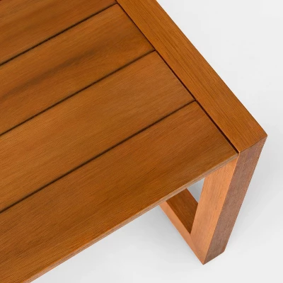 Kaufmann Wood Patio Coffee Table, Outdoor Furniture - Natural - Project 62™ 4 Kaufmann Wood Patio Coffee Table, Outdoor Furniture - Natural - Project 62™ - Image 4