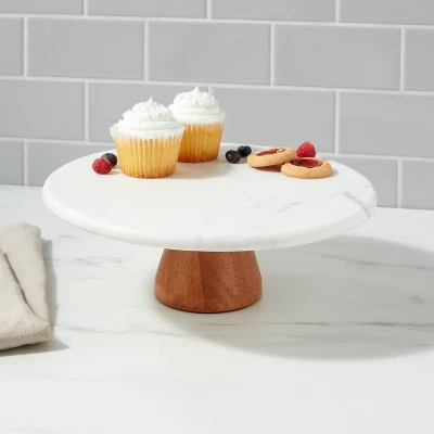 Marble And Wood Cake Stand - Project 62™ 1 Marble And Wood Cake Stand - Project 62™