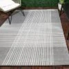 5' X 7' Plaid Outdoor Rug Gray - Project 62™