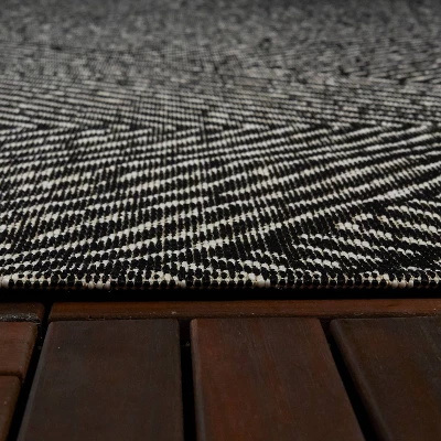 9' X 12' Large Diamond Indoor/Outdoor Rug Black/Natural - Project 62™ 3 9' X 12' Large Diamond Indoor/Outdoor Rug Black/Natural - Project 62™ - Image 3