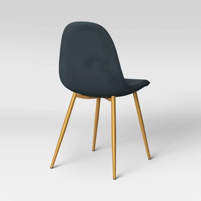 Copley Velvet Dining Chair With Brass Leg - Project 62 4 Copley Velvet Dining Chair With Brass Leg - Project 62 - Image 4