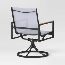 2pc Henning Swivel Outdoor Patio Dining Chairs Rocking Chairs Black - Project 62™ 7 2pc Henning Swivel Outdoor Patio Dining Chairs Rocking Chairs Black - Project 62™ -Project 62 GUEST 957c3148 13aa 4f30 8f50 cb97cb144289