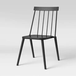 4pc Windsor Outdoor Patio Dining Chairs Stacking Chairs Black - Project 62™ -Project 62 GUEST 9f2e3d7a 941c 4a50 8f55 7e2d35605e8c