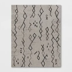 Grace Sketch Diamond Indoor/Outdoor Rug - Black/White - Project 62™ -Project 62 GUEST bf4efed9 61e0 4dc1 9561 553620f077a1