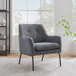 Glenn Mid-Century Modern Accent Chair Blue/White - Project 62™ -Project 62 GUEST d2d1ce61 ef91 4bf5 afe7 012ff0137658