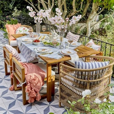 Kaufmann Wood Rectangle Patio Dining Table, Outdoor Furniture - Natural - Project 62™ 3 Kaufmann Wood Rectangle Patio Dining Table, Outdoor Furniture - Natural - Project 62™ - Image 3