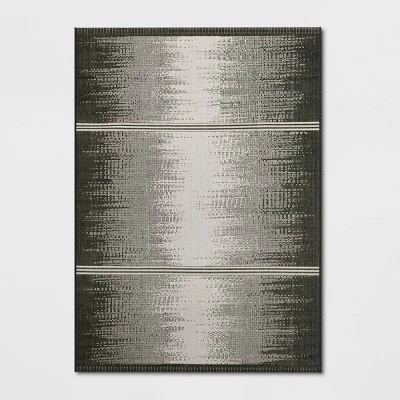 Ombre Stripe Outdoor Rug Black - Project 62™ 2 Ombre Stripe Outdoor Rug Black - Project 62™ - Image 2