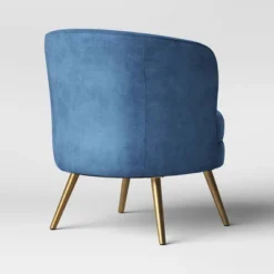 Beadle Accent Chair With Brass Leg Velvet Blue - Project 62™ 5 Beadle Accent Chair With Brass Leg Velvet Blue - Project 62™ -Project 62 GUEST e11583ec 29c6 45c1 beb3 aaaa0bb28088