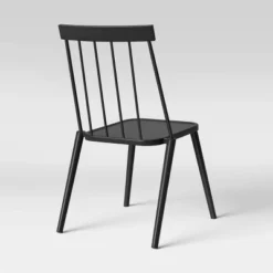 4pc Windsor Outdoor Patio Dining Chairs Stacking Chairs Black - Project 62™ -Project 62 GUEST e7ebfd27 3ee5 4e5a ac84 18deb74b6567